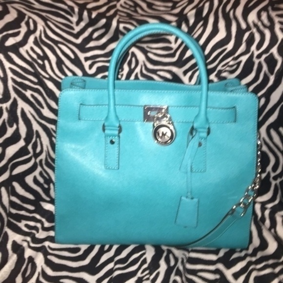 Blue Michael Kors Hamilton Bag - Picture 1 of 3