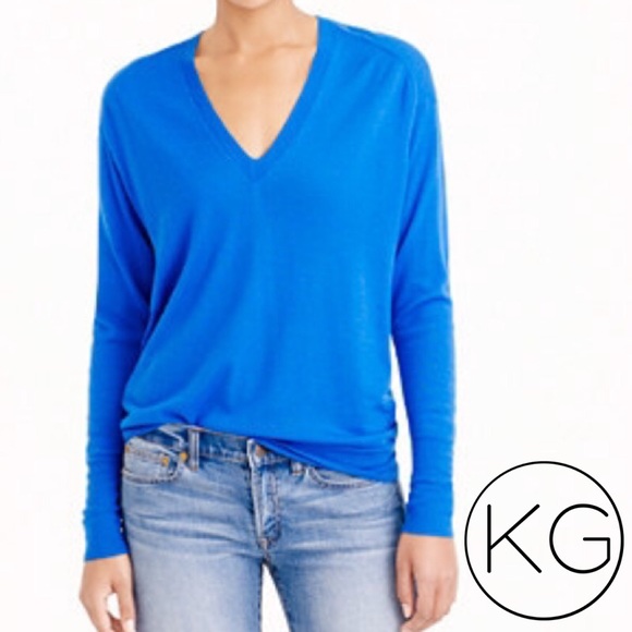 J. Crew Sweaters - J. Crew Italian Cashmere Sweater in Bright Blue