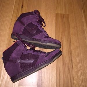 Maroon Nike wedges