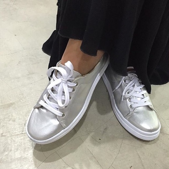 Gray sneakers