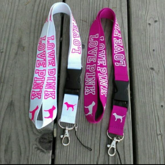 2 New Love Pink Lanyards