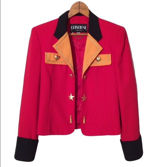 Vintage Jackets & Blazers - CRISCIONE New York Jacket 1980's Heart Star Tassel