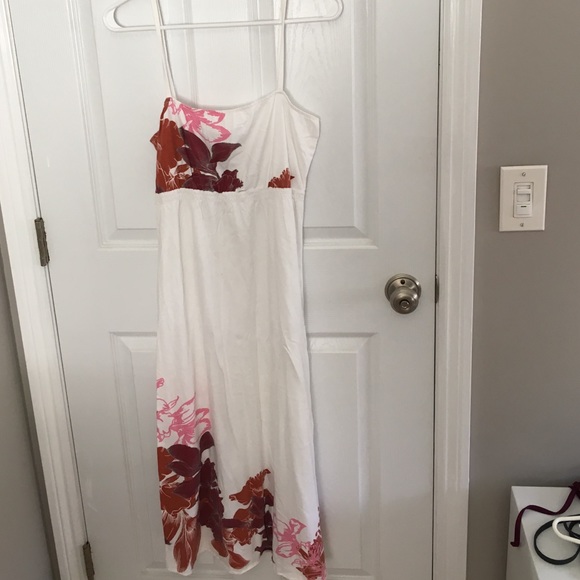 White floral dress