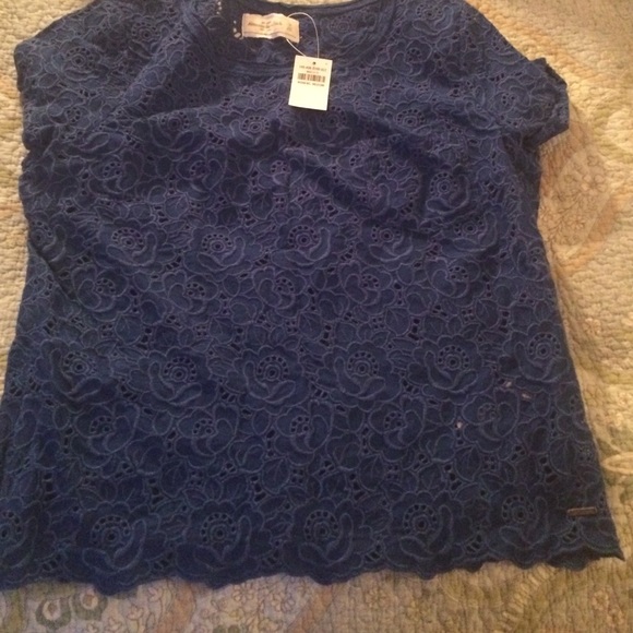 Blue lace shirt