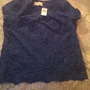 Blue lace shirt