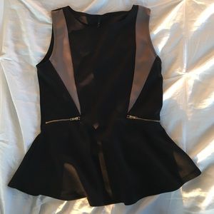 Black Peplum Top (Great for work or going out!!)