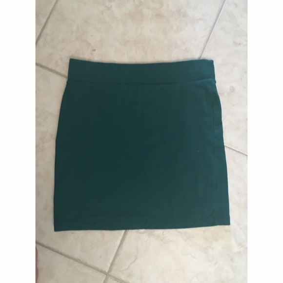 Dark teal/hunter green bodycon skirt