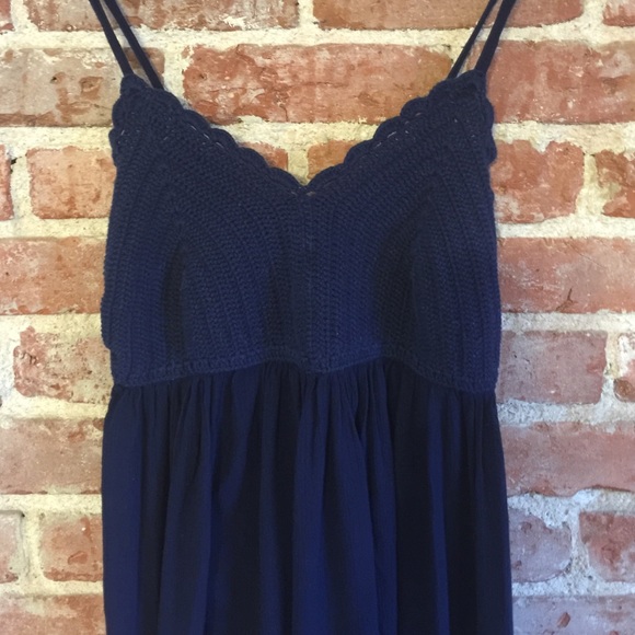 Medium navy blue maxi dress from Tobi