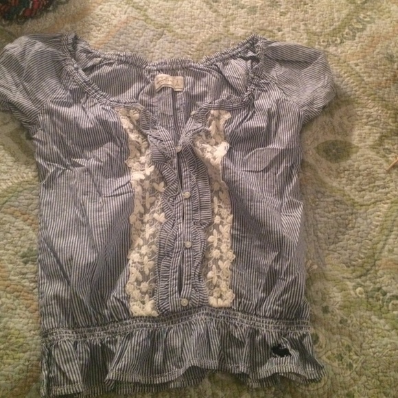 Pin striped lace blouse