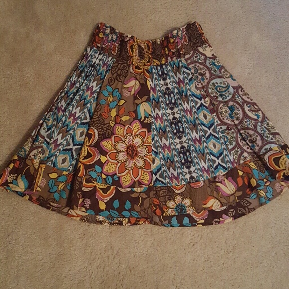 Floral and Aztec Skirt