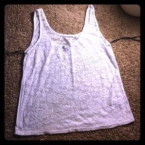 Lace front, white back tank!