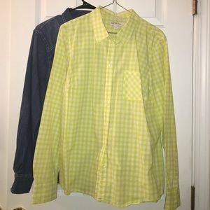 TWO button downs, Merona, XL