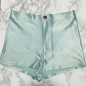 Mint Green American Apparel Disco Shorts