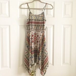 NWT Boho Patterned Flowy Handkerchief Dress