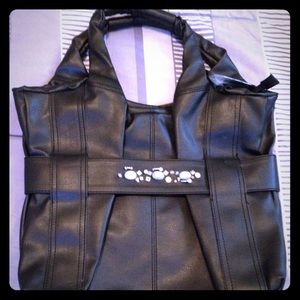 Bellini black purse with stones/jewels accents.