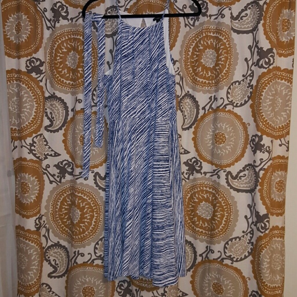 FINAL DROP REPOSH navy & white zebra print dress