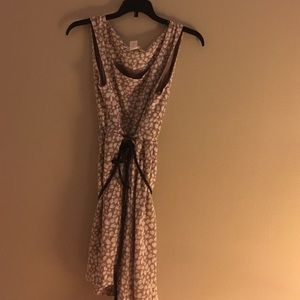 Tan and white dress