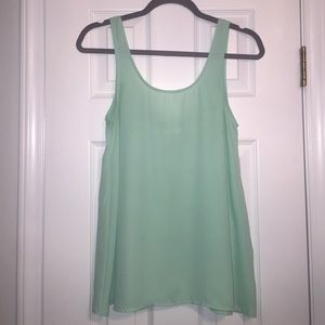 Mint tank with bow on the back