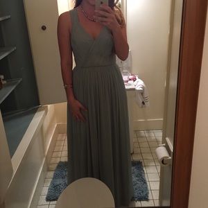 Sage green Jcrew bridesmaid dress