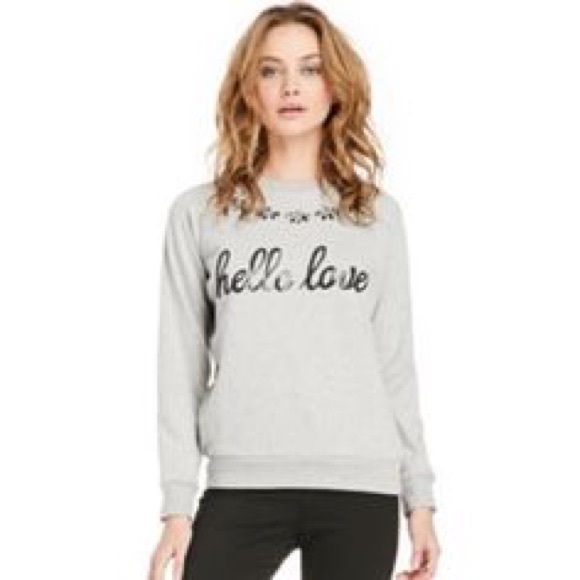 Lovers + Friends Hello Lover Sequined Sweatshirt - Picture 1 of 3