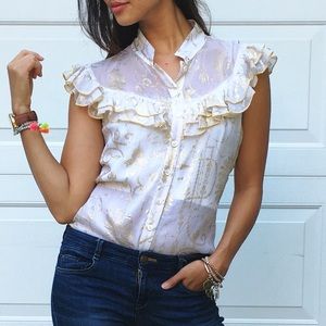 DVF Royal Opulence Sheer Top