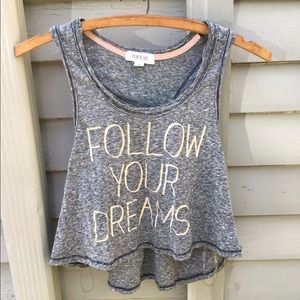 Girl's high low follow your dreams tank