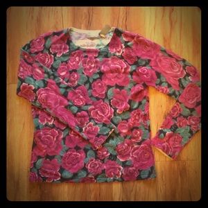 Floral lite sweater