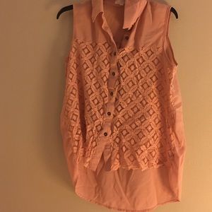 Light pink lace top