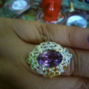 Sterling silver 2.5 ct Amethyst