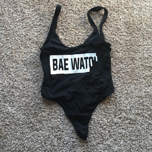 Black one piece "Bae Watch"