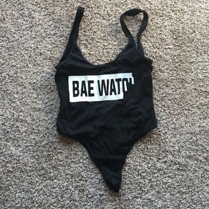 Black one piece "Bae Watch"