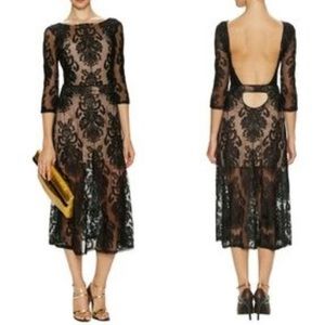 For Love and Lemons San Marcos Black Midi Dress