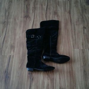 New never worn velvet knee high boots