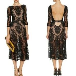 For Love and Lemons San Marcos Black Midi Dress