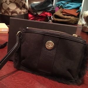 Ugg suede wristlet