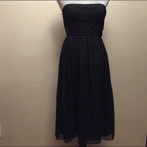 J. Crew black and off white polka dot dress
