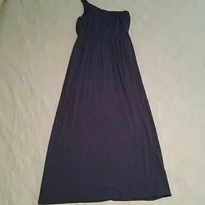 J. Crew Navy One-Strap Maxi Dress