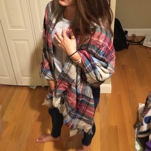 Flannel blanket scarf