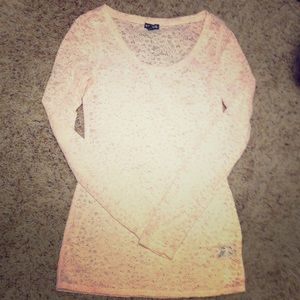 NWOT Express long sleeve crochet top