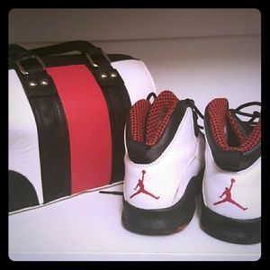 Jordan sneakers red black and white