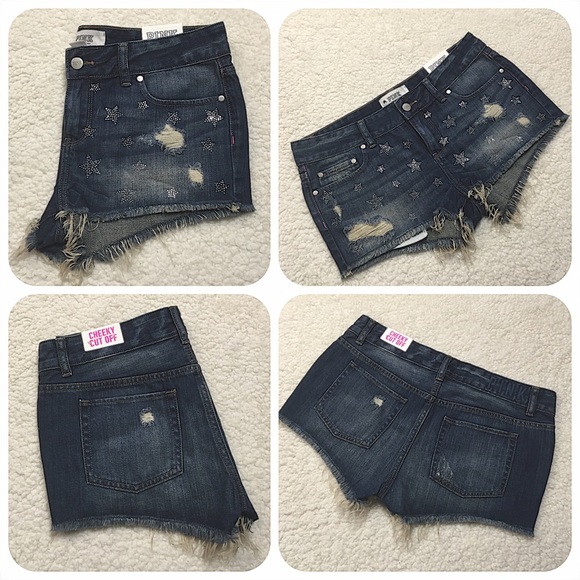 🅟🅘🅝🅚 Cheeky Cut Off Star shorts