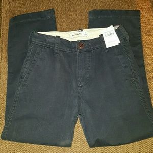 Abercrombie and Fitch Kids Boys Navy Pants NWT