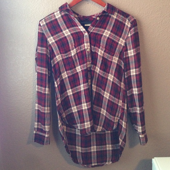 Red and navy flannel