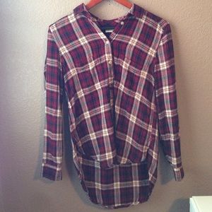 Red and navy flannel