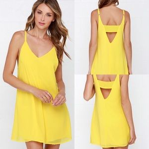 Yellow Cut-Out Dress