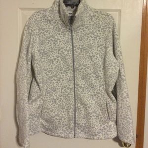 Old Navy Snow Leopard Polar Fleece Jacket size L