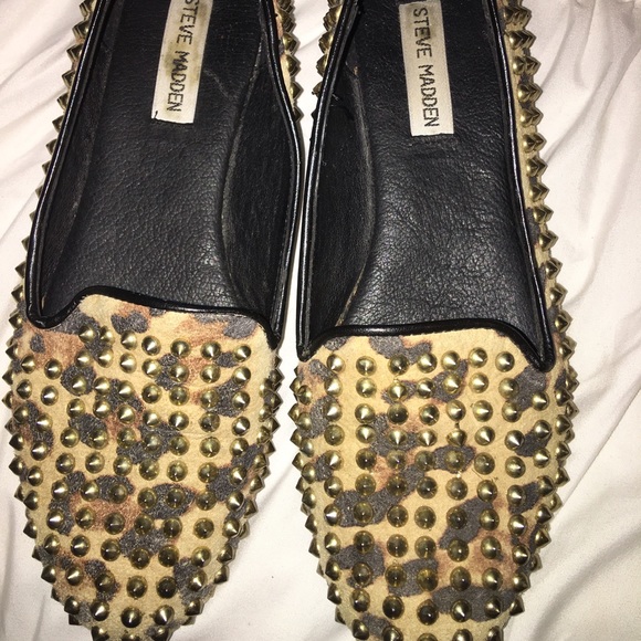 Cheetah spike loafers
