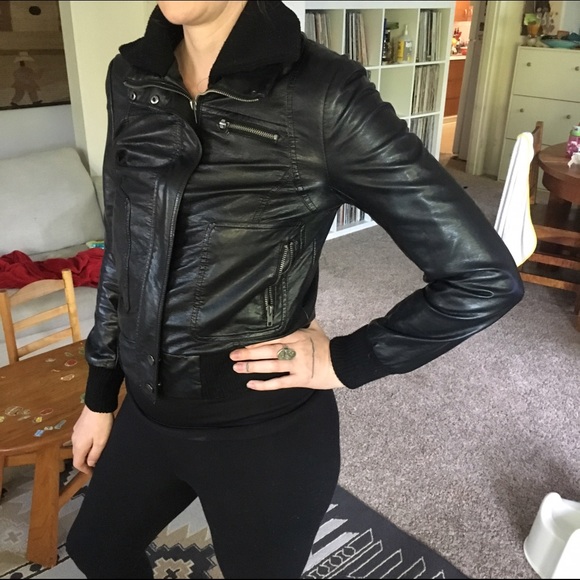 Silence + Noise Faux leather Jacket.