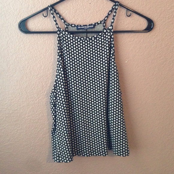 Black and white crop top