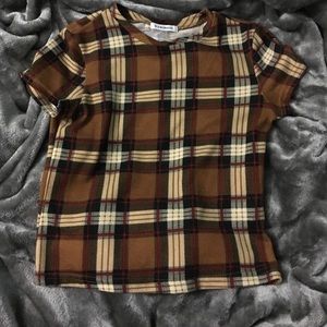Plaid crop top